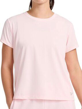 NWT New Reebok Weightless Mesh Crewneck T-Shirt In Frosted Berry Size S